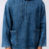 Denim Echo Oversized Hoodie