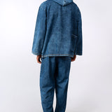 Denim Echo Oversized Hoodie