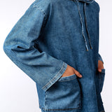 Denim Echo Oversized Hoodie