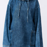 Denim Echo Oversized Hoodie