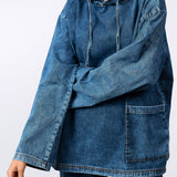 Denim Echo Oversized Hoodie