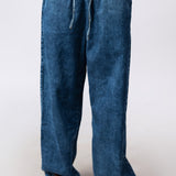 Navy Denim Flex Trousers